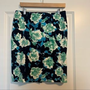 Floral pencil skirt